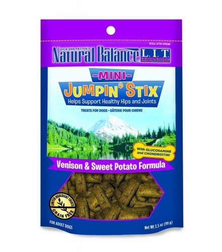 Natural Balance LIT Mini Hip-Stix Venison Formula Semi-Moist Dog Treat 3.5 oz